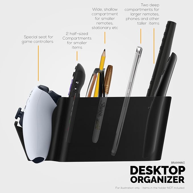 BRAINWAVZ Game Controller, Remote Control Holder & Pen Organizer - Image 6