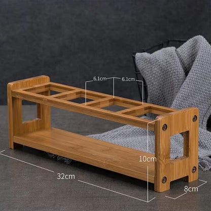 TOPINCN Rack Organizer, Storage Holder Seasoning Storage 4 Holes Shelf - Image 5
