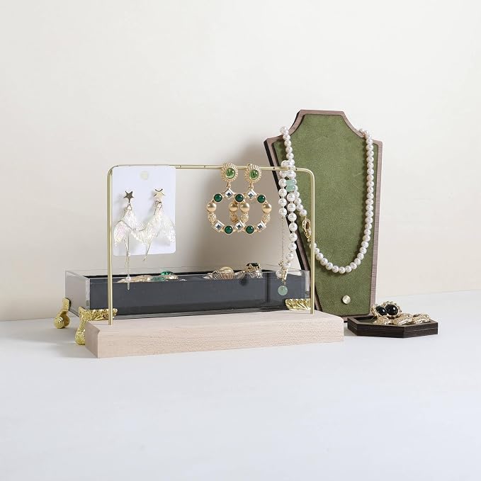 GemeShou Maple Earring holder for selling, Brass earring stands and displays - Image 8