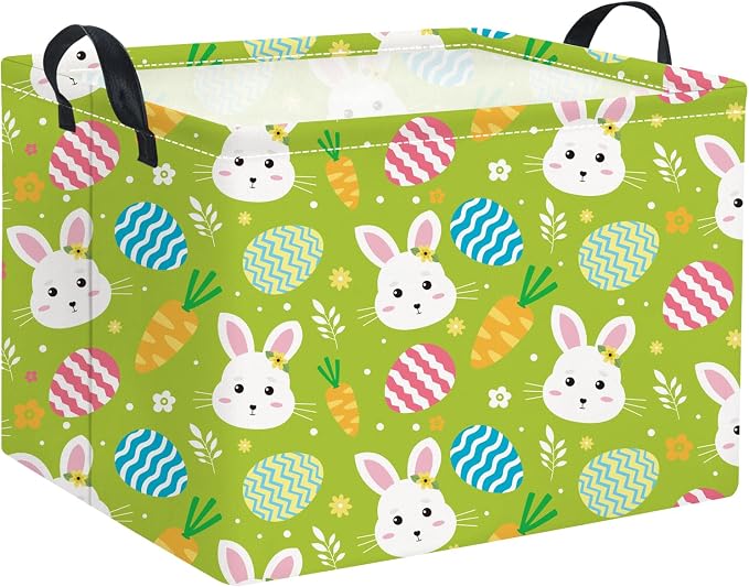 Rectangular Easter Bunny Storage Basket by TIBAOLOVER