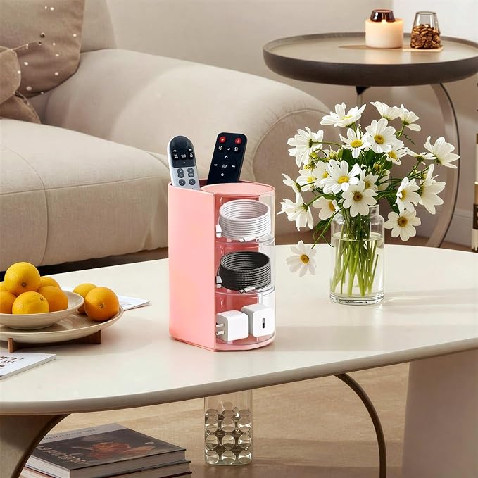 Clear Hair Accessories Organizer & Hair Brush Holder, Rotatable Makeup Brush - Image 5