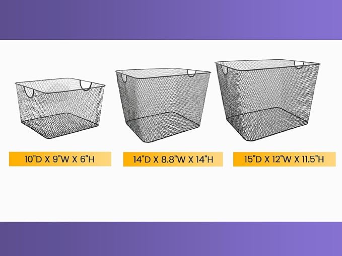 YBM HOME Kitchen Pantry Organizer Wire Baskets - Image 6
