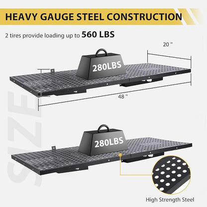2 Pack Garage Shelving Wall Mounted, 1.6x4ft Garage Storage Rack Floating - Image 2