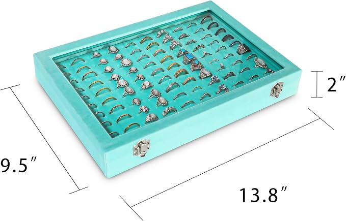 Frebeauty Ring Organizer Tray 100 Slots Ring Holder - Image 2