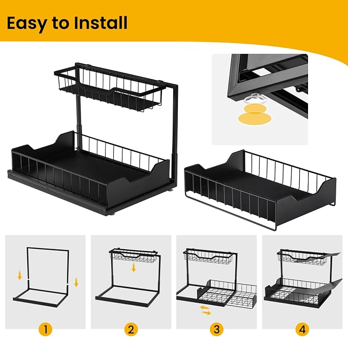 3 Pack, Under Sink Organizer 2-Tier - Image 7