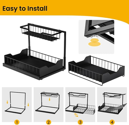 3 Pack, Under Sink Organizer 2-Tier - Image 7