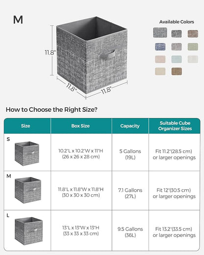 SONGMICS Storage Cubes, 11.8-Inch Non-Woven Fabric Bins - Image 4