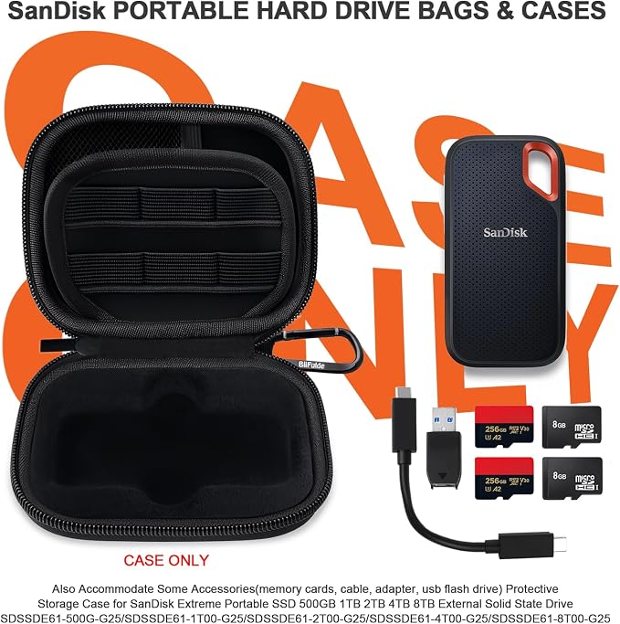 Hard Case for SanDisk Extreme Portable SSD 500GB 1TB 2TB 4TB 8TB External Solid - Image 2