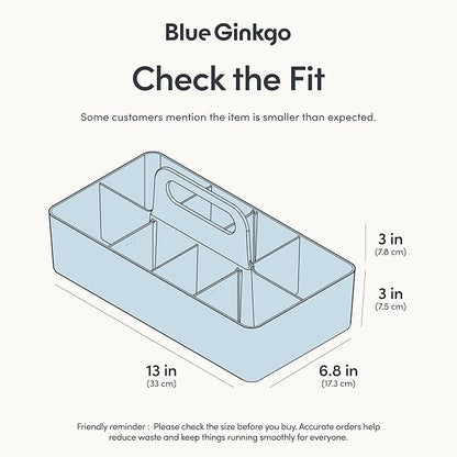 BLUE GINKGO Stackable Organizer Caddy – Korean-Made Portable Tote - Image 3