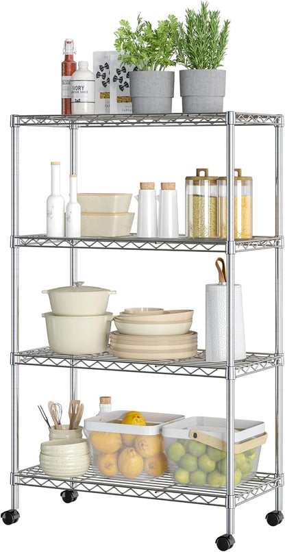 4-Tier Steel Wire Shelving by Unknown
