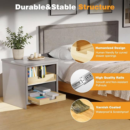 Pull Out Cabinet Organizer, Soft Close Slide Out Wooden Pull out Drawers - Image 8