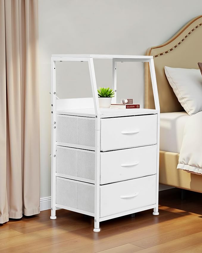 Dresser for Bedroom, Fabric Nightstand Tall Dresser & Chests of Drawers - Image 2