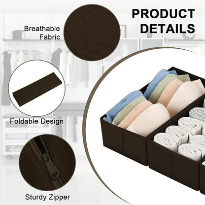 DIMJ Drawer Organizer Clothes, Underwear Drawer Organizer, Fabric Drawer - Image 2