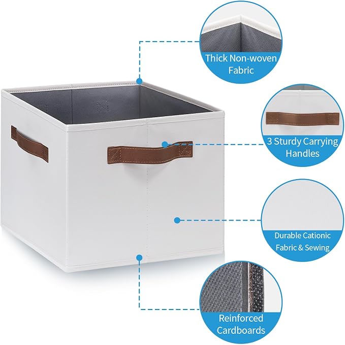 GhvyenntteS 6 Pack Large Fabric Storage Bins - Image 3
