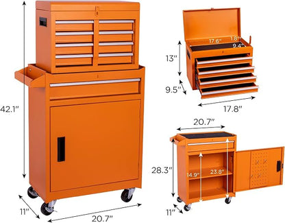 Tool Chest, 5-Drawer Rolling Tool Storage Cabinet - Image 3