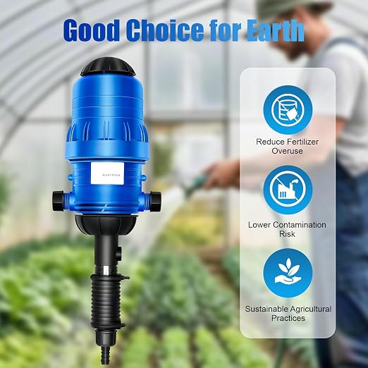 Fertilizer Injector Pump, 0.4-4% Water Powered Chemical Liquid Doser Dispenser - Image 5