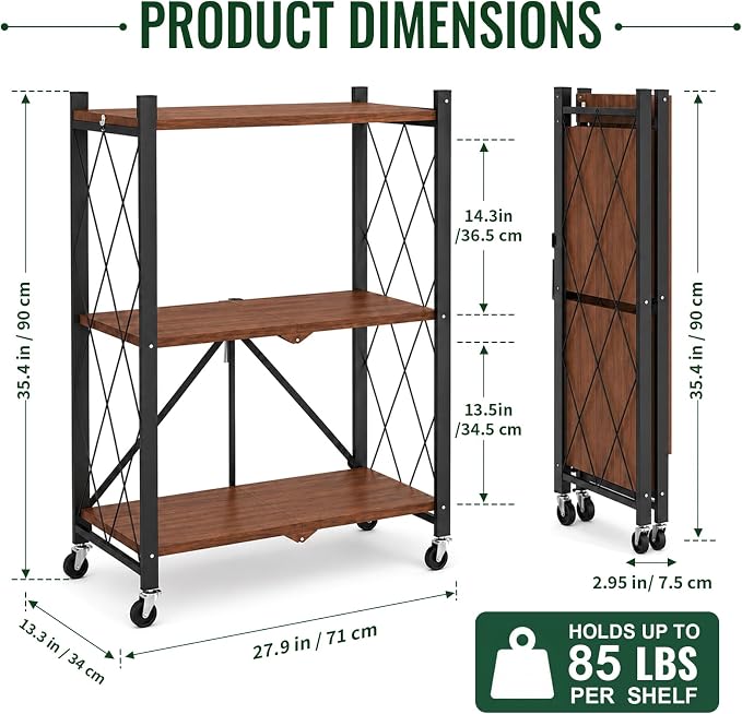 black leopard 3-Tier Foldable Shelf - Image 2