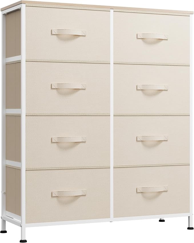 WLIVE Fabric Dresser for Bedroom, Tall Dresser by WLIVE
