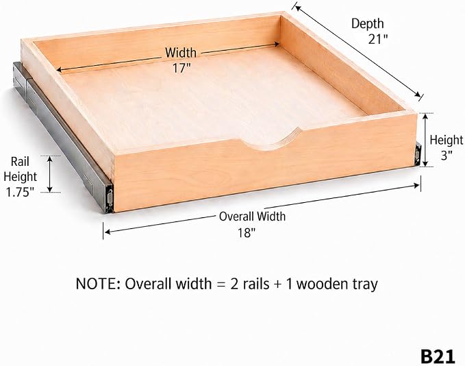 COUVER Birch Wood Pull-Out Cabinet Organizer - Image 3