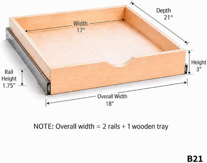COUVER Birch Wood Pull-Out Cabinet Organizer - Image 3
