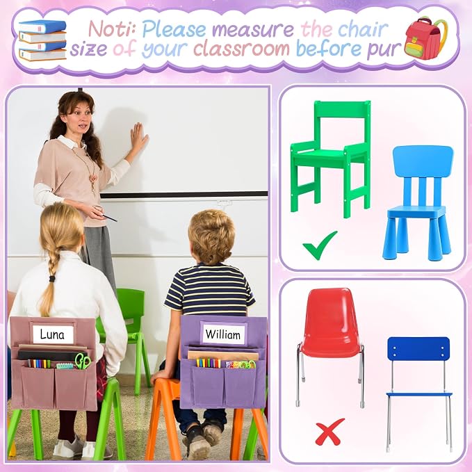 gisgfim 24 Pcs Small Chair Pockets - Image 6