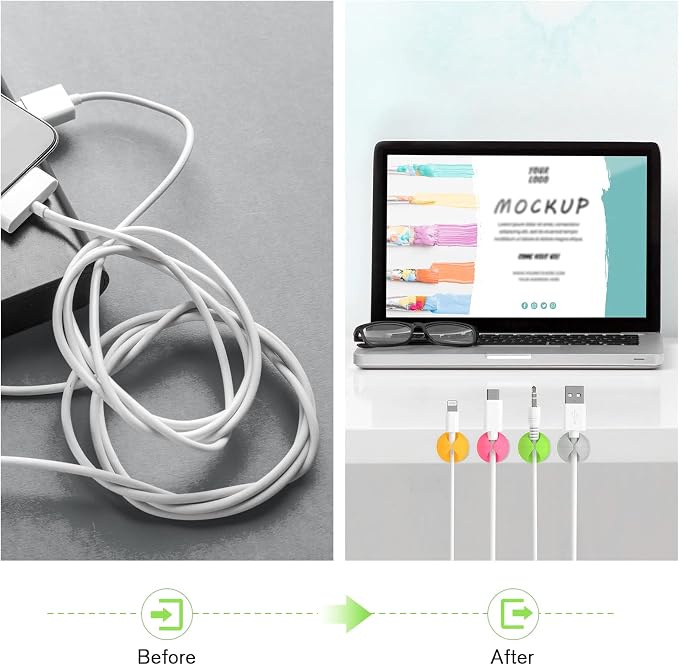 12 Pack Cable Clips, Znben Cable Holder - Image 4