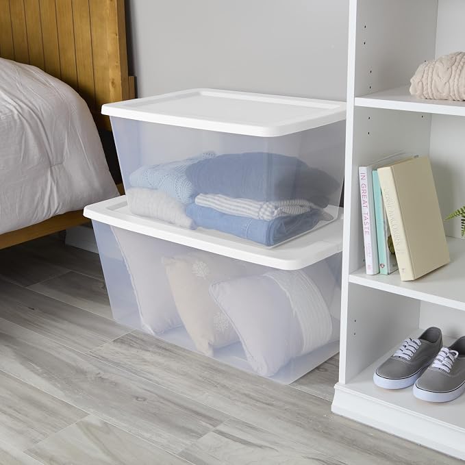 2-Pack 58 Quart Clear Storage Bins - Image 6