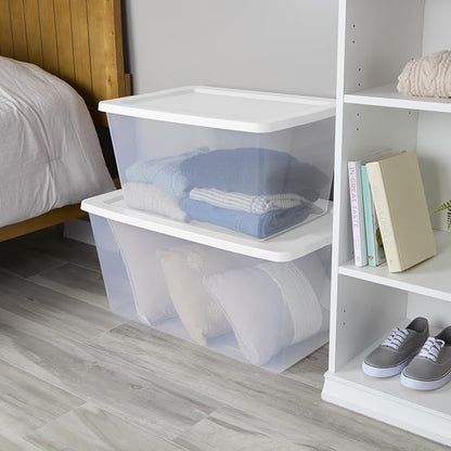 2-Pack 58 Quart Clear Storage Bins - Image 6