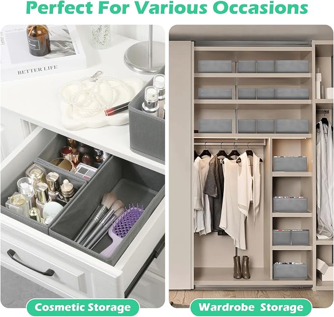 Drawer Clothing Organizer 16-Pack, Fabric Folding Wardrobe Organizer, Can Store - Image 7