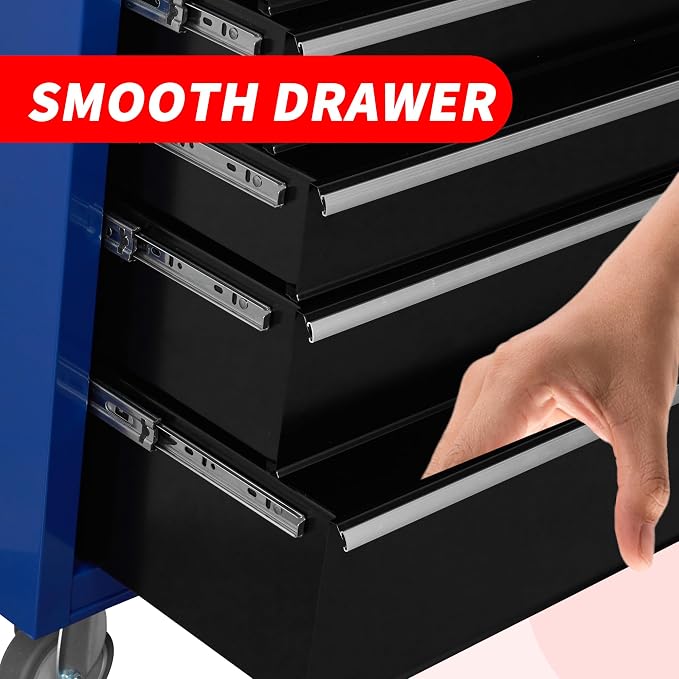6-Drawer Rolling Tool Chest Cabinet, Large Capacity Metal Tool Box - Image 8
