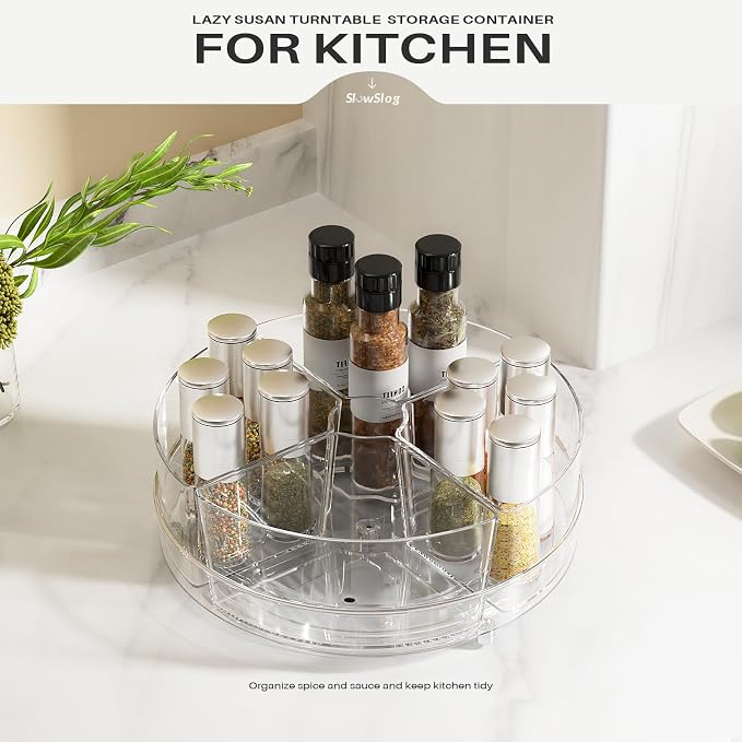 Lazy Susan Organizer, 9 inch Rotating Storage Organizer - Image 4