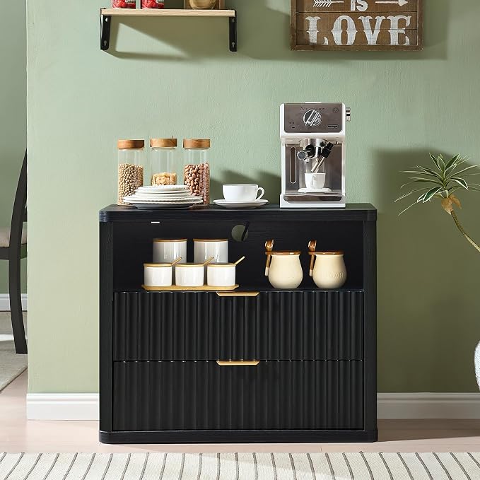LEYAOYAO 31" Wide Fluted Nightstand - Image 4