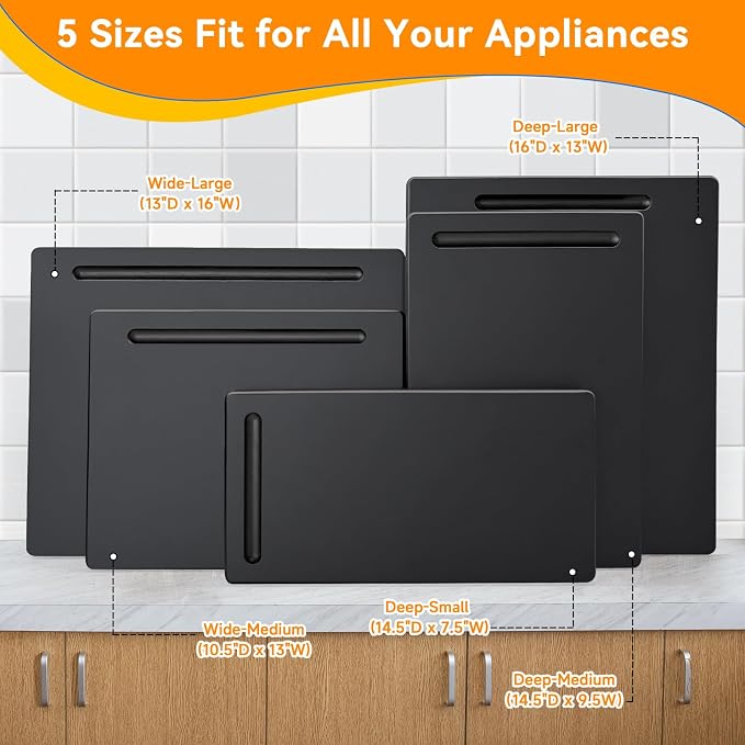 Wood Appliance Sliders with 360' Wheels, Sliding Tray - Image 3