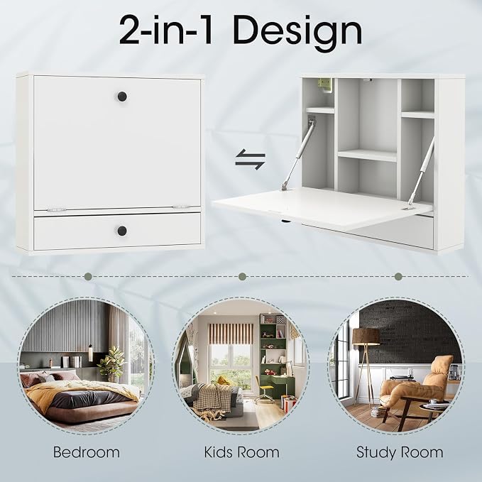 Tangkula Folding Wall Table - Image 7