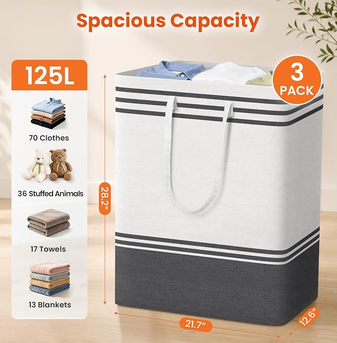 TranquilRelax 3-Pack Laundry Basket - Image 2