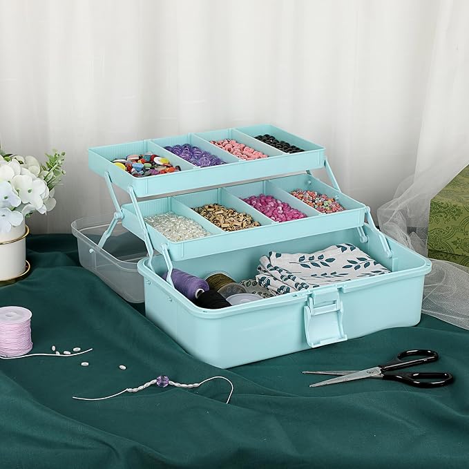 BTSKY 3-Layer Plastic Dividing Storage Box Craft Organizer and Storage - Image 7