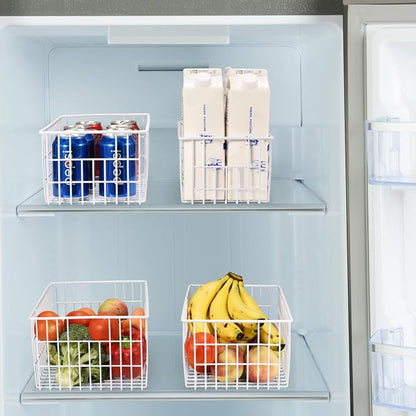Orgneas Freezer Organizer Bins, Vertical Sides Wire Freezer Baskets - Image 3