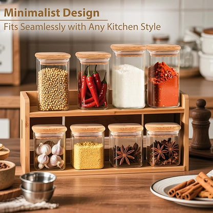 TBWIND 20 Pack 8 oz Square Glass Spice Jars - Image 5