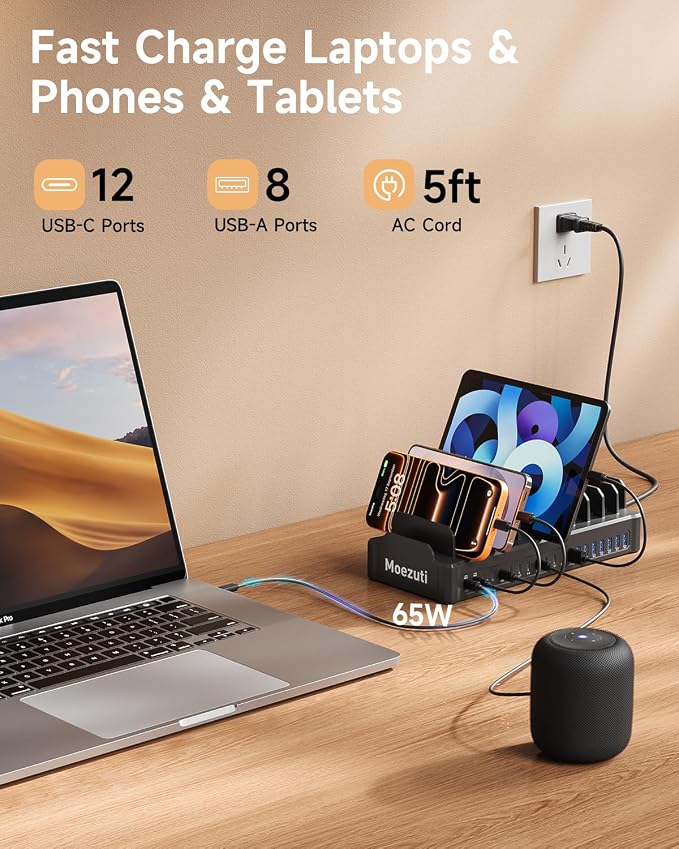 20-Port 600W Charging Station for Multiple Devices - Image 2