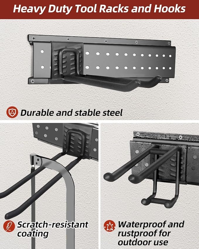 64-Inch Garage Storage Tool Organizer Wall Mount, Heavy Duty Garage - Image 5