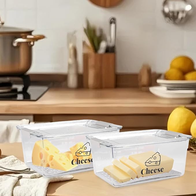 Cheese Holder Food Storage, Airtight Cheese Storage Box - Image 3