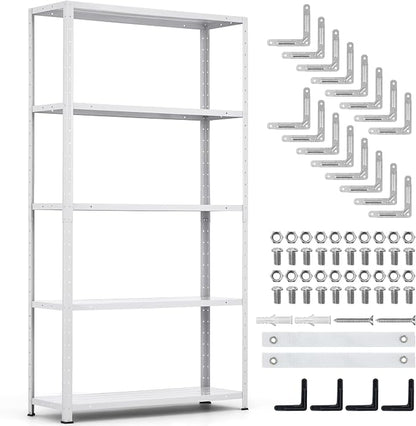 Storage Shelves, Heavy Duty Garage Storage Shelves 5-Tier Metal Shelving Unit by Unknown
