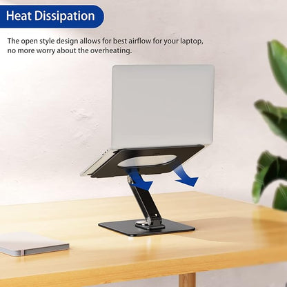 BESIGN LSX7 Laptop Stand with 360 Rotating Base, Ergonomic Adjustable Notebook - Image 6