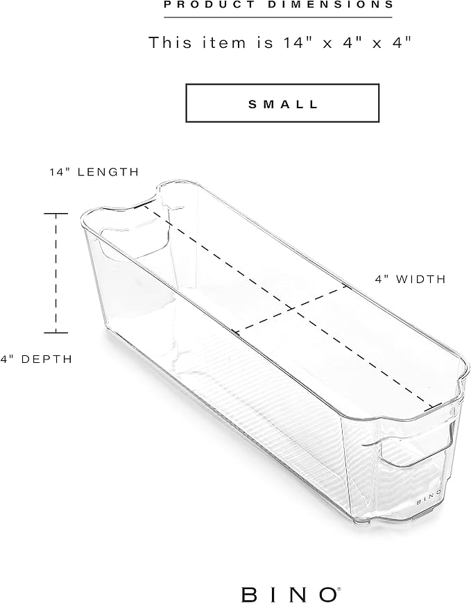BINO | Stackable Plastic Storage Bins, Small - Image 3
