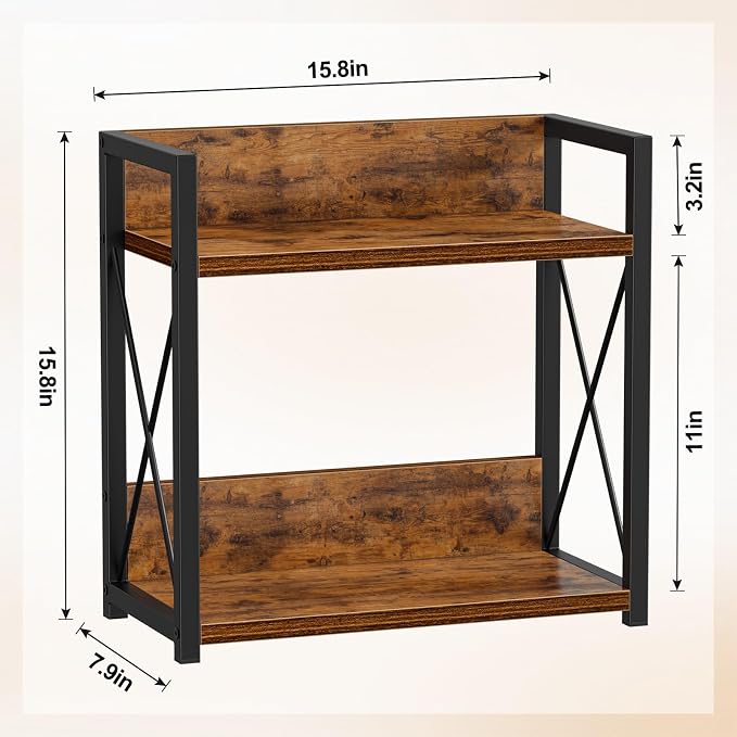 Giikin Kitchen Counter Shelf, Kitchen Countertop Organizer, 2 Tier Spice Rack - Image 3