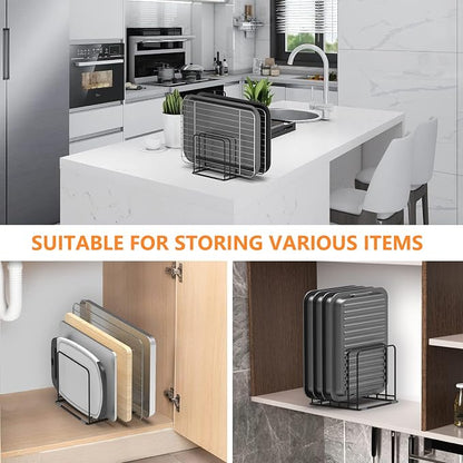 Kitchen Cabinet Organizer, Steel Cookware Holder, Divided Holder - Image 6