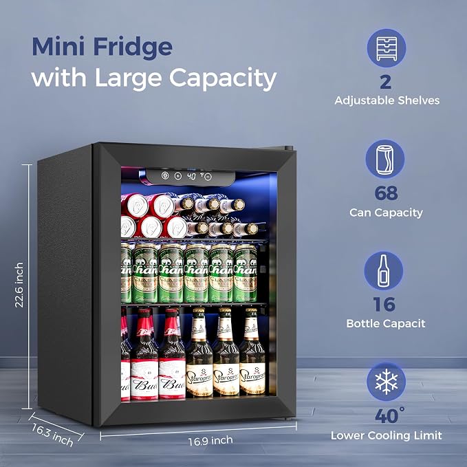 1.7 Cu.Ft Beverage Refrigerator Cooler - Image 2