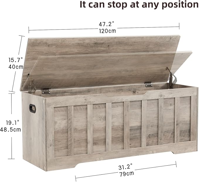 VANKILEY 47.2" Storage Chest Extra Large, Storage Trunk - Image 2