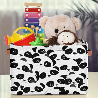 Pardick Cute Panda Animal Basket Storage Bins Large Fabric Toys Storage Cube Box - Image 3