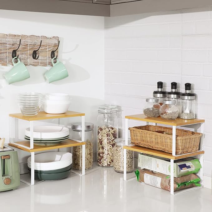 SONGMICS Cabinet Organizer Shelf, Kitchen Storage, Spice Rack, Expandable - Image 8